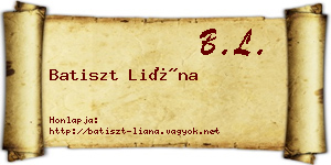 Batiszt Liána névjegykártya